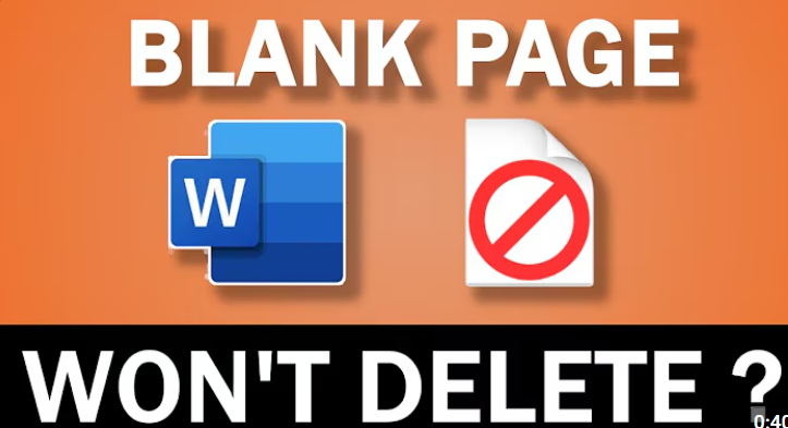 How to delete a page in word