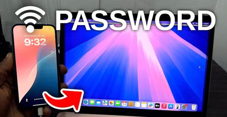 How to share wifi password on mac